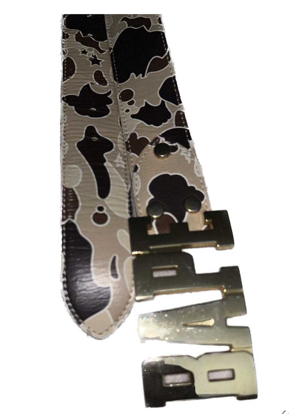 Apex 1 A gold buckle Bape leather belt - image 12