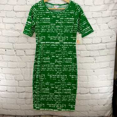 Vintage Lularoe Julia Dress Womens Sz XS Green Whi