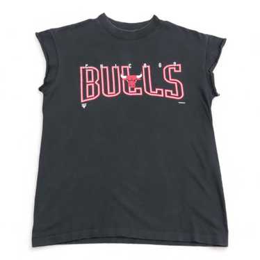Vintage Chicago Bulls Shirt Adult MEDIUM Black 90… - image 1