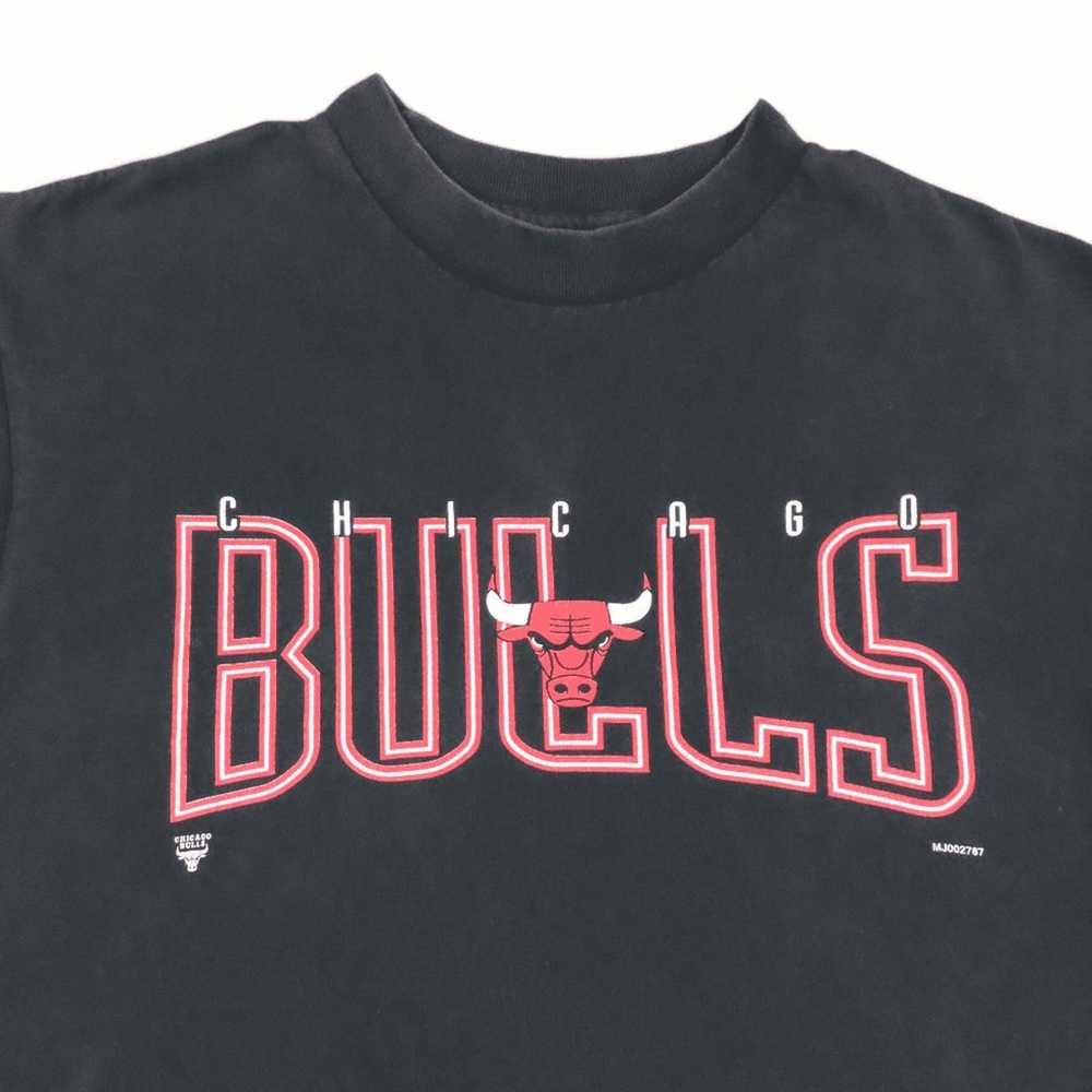 Vintage Chicago Bulls Shirt Adult MEDIUM Black 90… - image 2