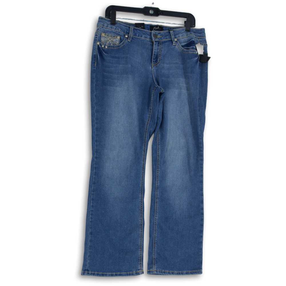 NWT Earl Jeans Womens Blue Denim Studded Medium W… - image 1