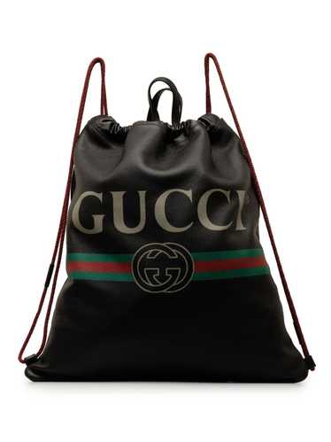 Gucci Pre-Owned 2016-2023 Logo Drawstring backpac… - image 1