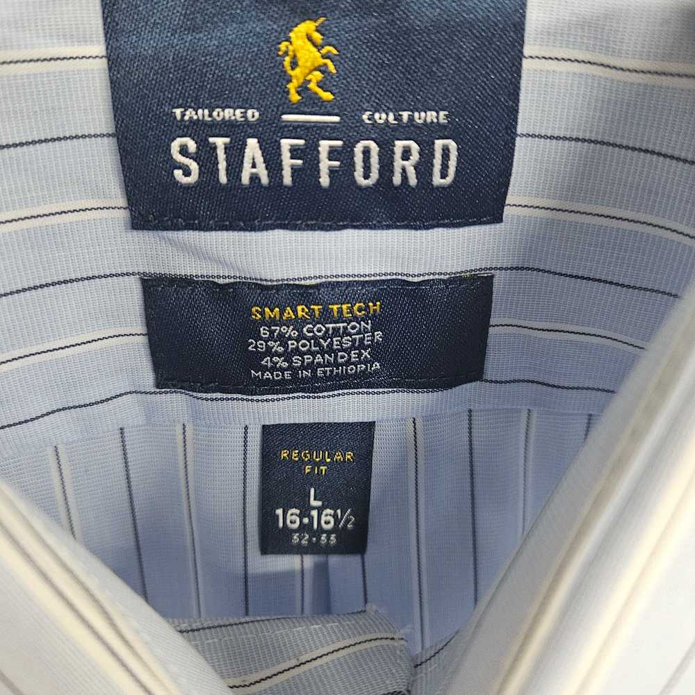 Stafford Long Sleeve Blue Button Up Shirt - image 2