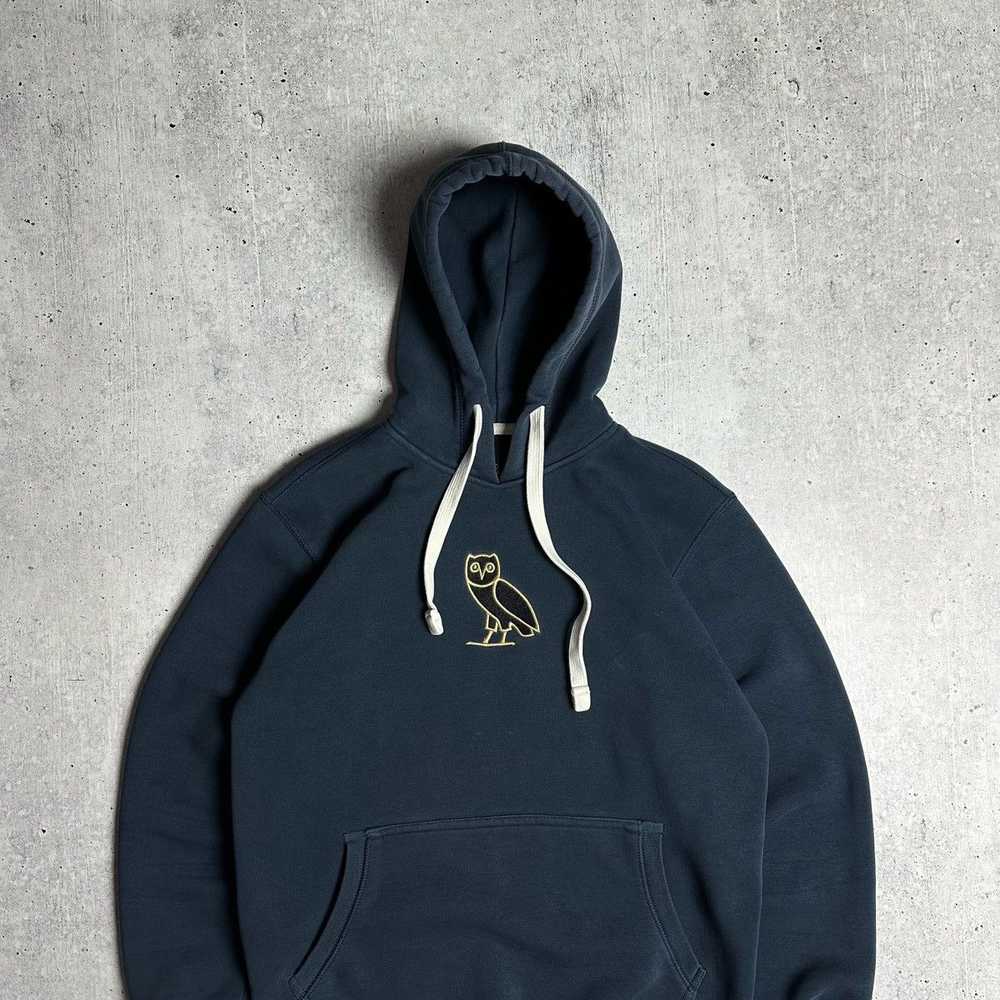 Octobers Very Own Blue Navy Embroidered OVO Hoodi… - image 2