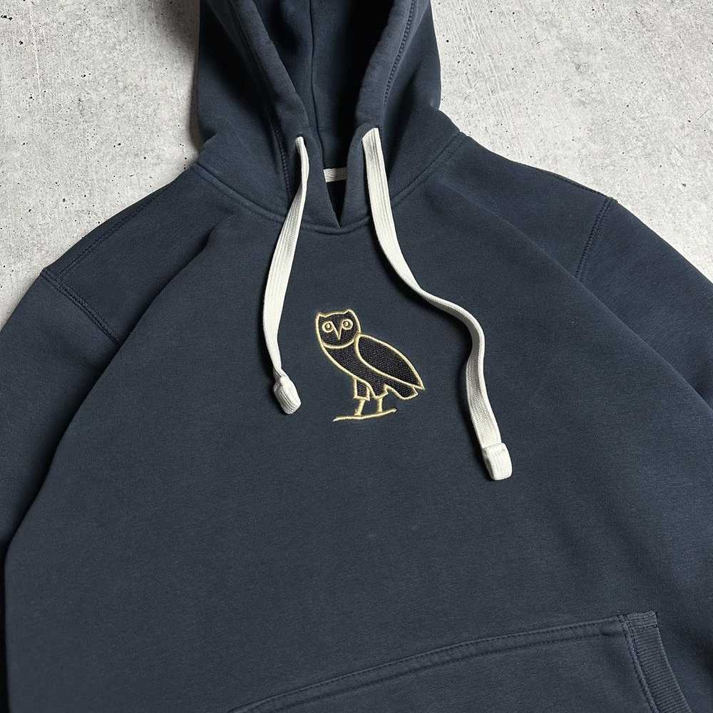 Octobers Very Own Blue Navy Embroidered OVO Hoodi… - image 3