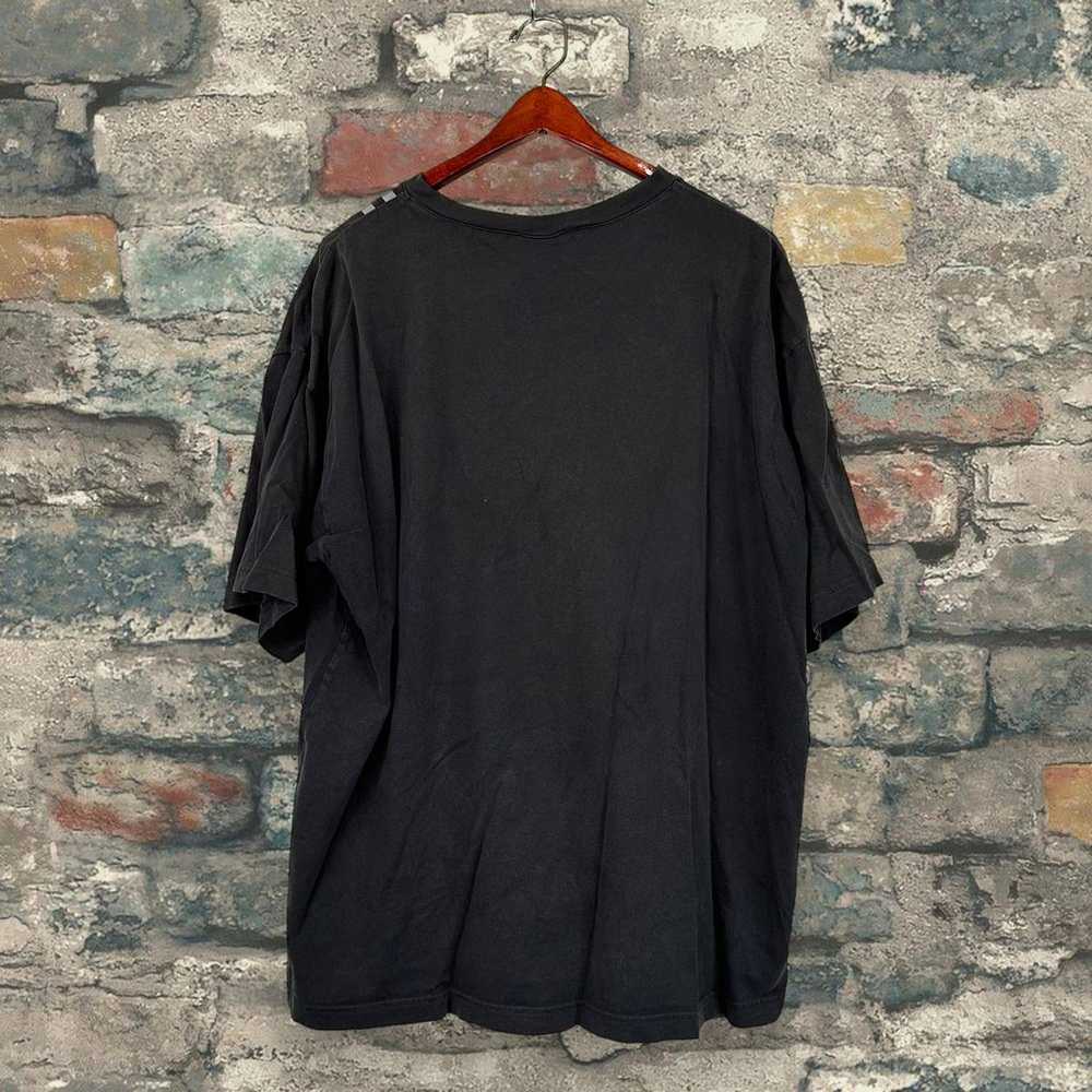 Vintage Nike Shirt Faded Black Cotton Grey Swoosh… - image 2