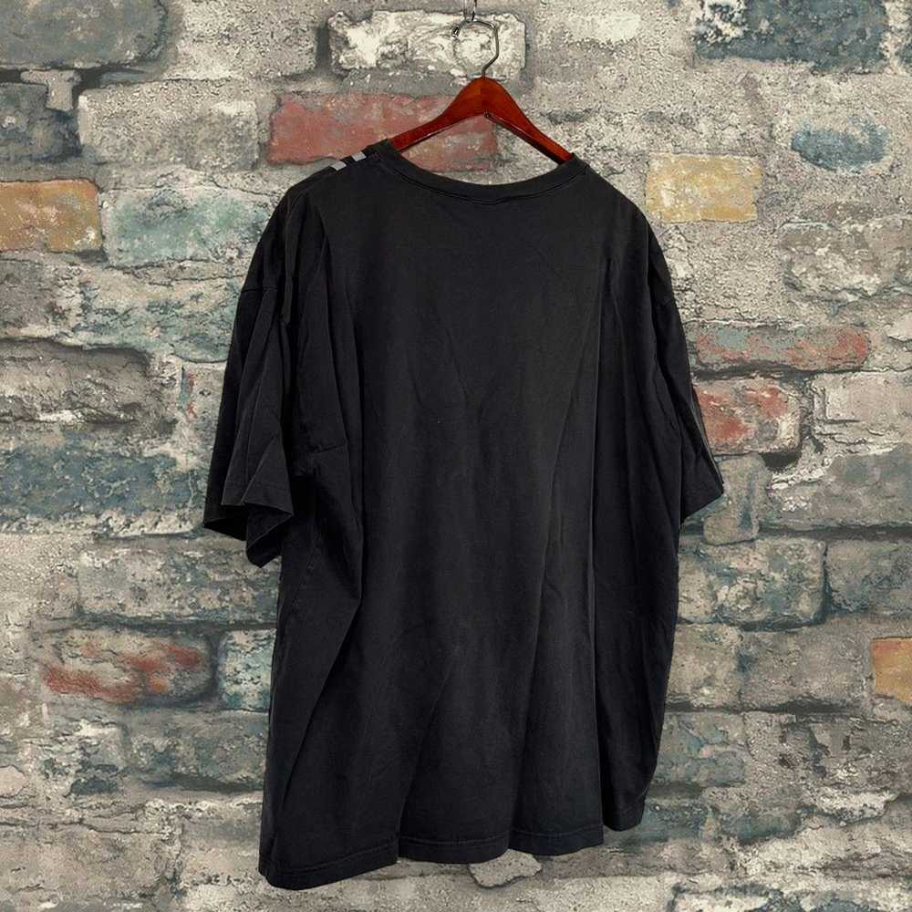 Vintage Nike Shirt Faded Black Cotton Grey Swoosh… - image 6