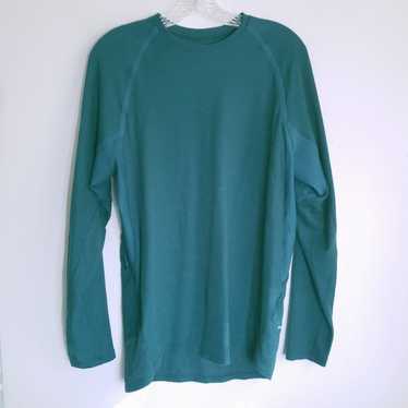 Lululemon Men's Teal Poseidon Waffle Knit Long Sl… - image 1