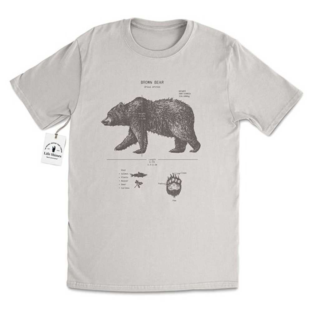 Brown Bear Anatomy T Shirt, Grizzly Bear Biology … - image 1