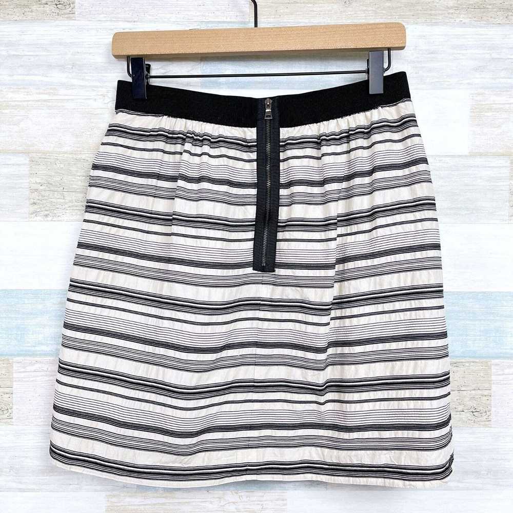 Loft LOFT Silk Blend Banded Waist Striped Skirt W… - image 2