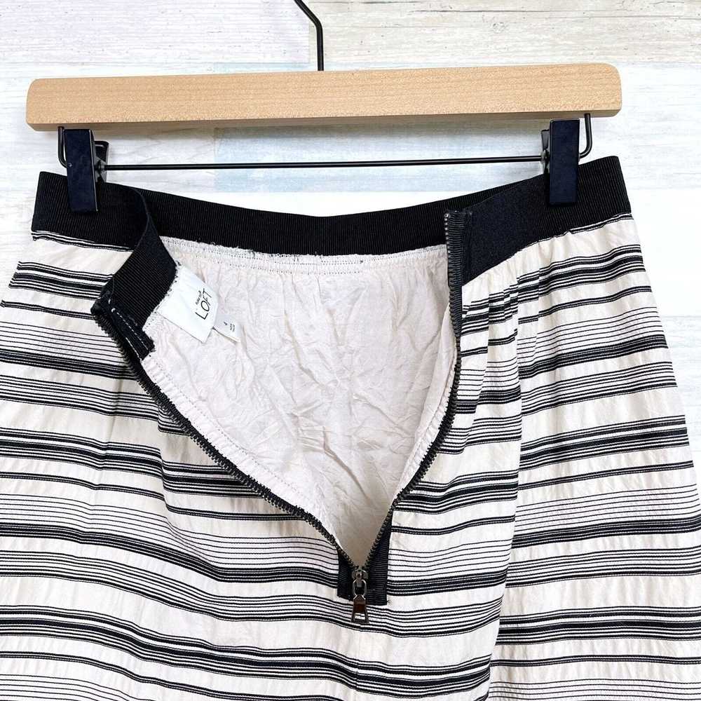 Loft LOFT Silk Blend Banded Waist Striped Skirt W… - image 3