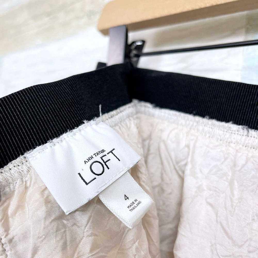 Loft LOFT Silk Blend Banded Waist Striped Skirt W… - image 4