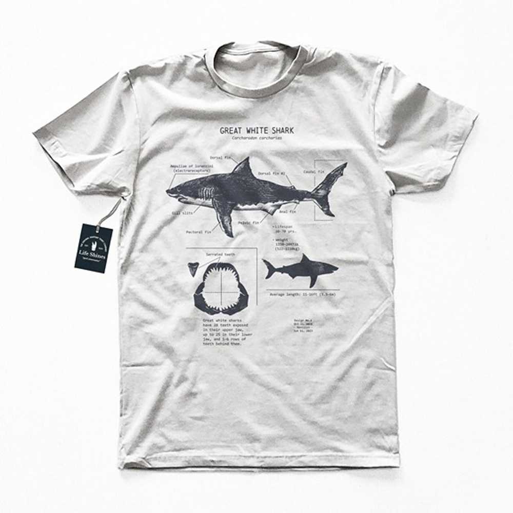 Great White Shark Anatomy T-shirt, Shark Shirt - image 2