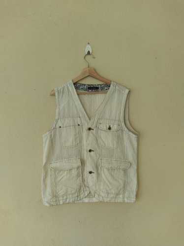 Vintage - VINTAGE ALAIN DELON PAPERTHIN WHITE VEST