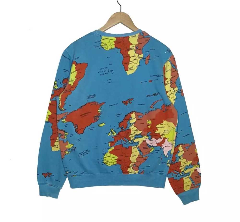 Vintage - Bdg world maps sweatshirts crewneck ove… - image 2