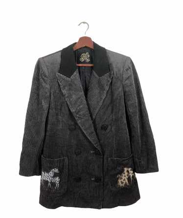 Vintage - La Moda Goji Black Corduroy Coat - image 1