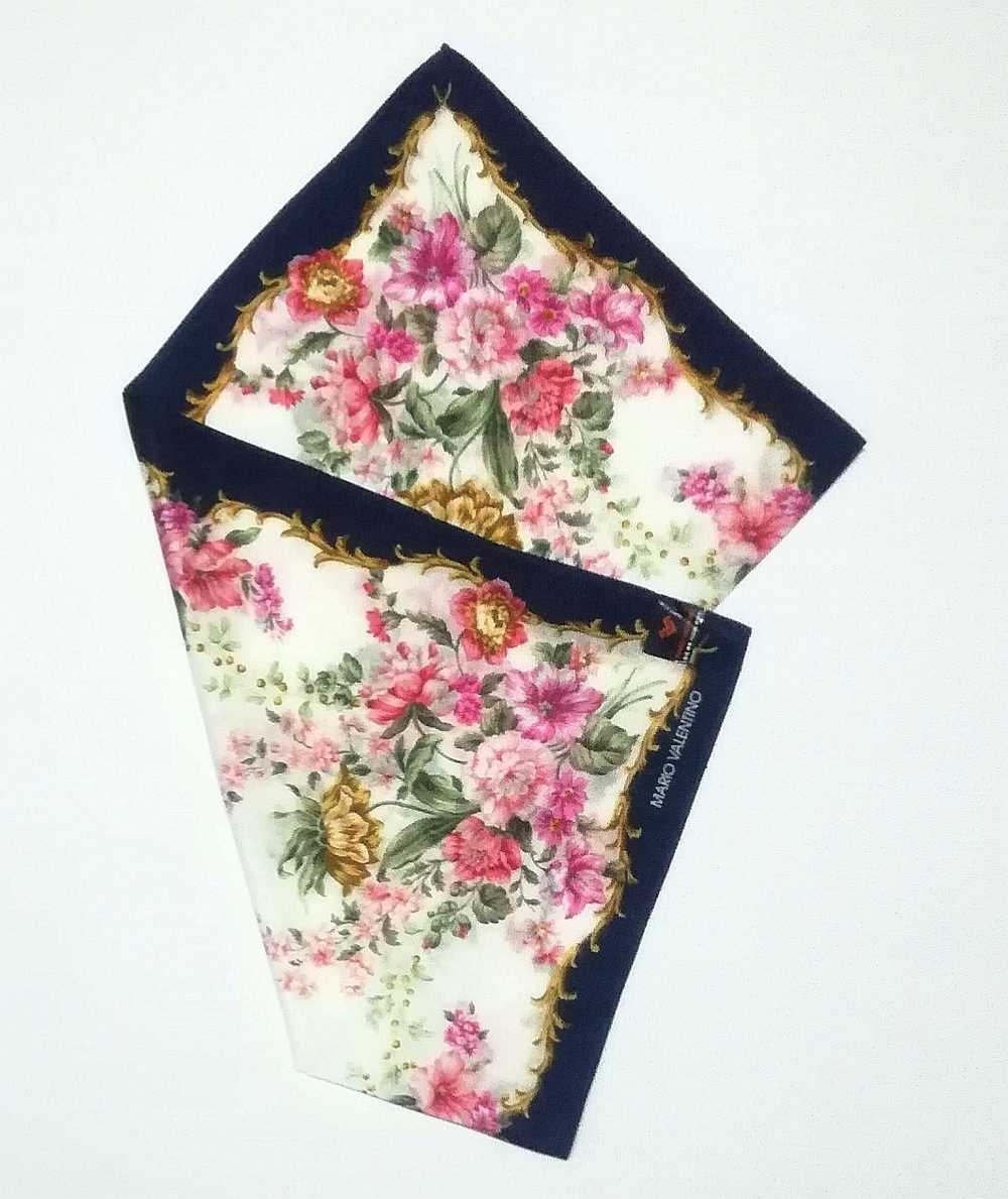 Vintage - Mario valentino Floral Design bandana h… - image 4