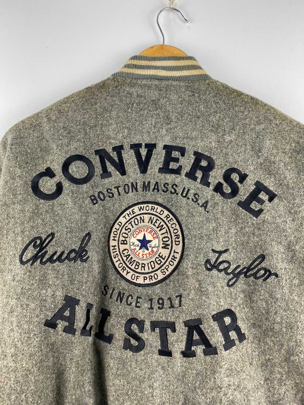 Vintage - Vintage 90s Converse Varsity Jacket Lea… - image 3