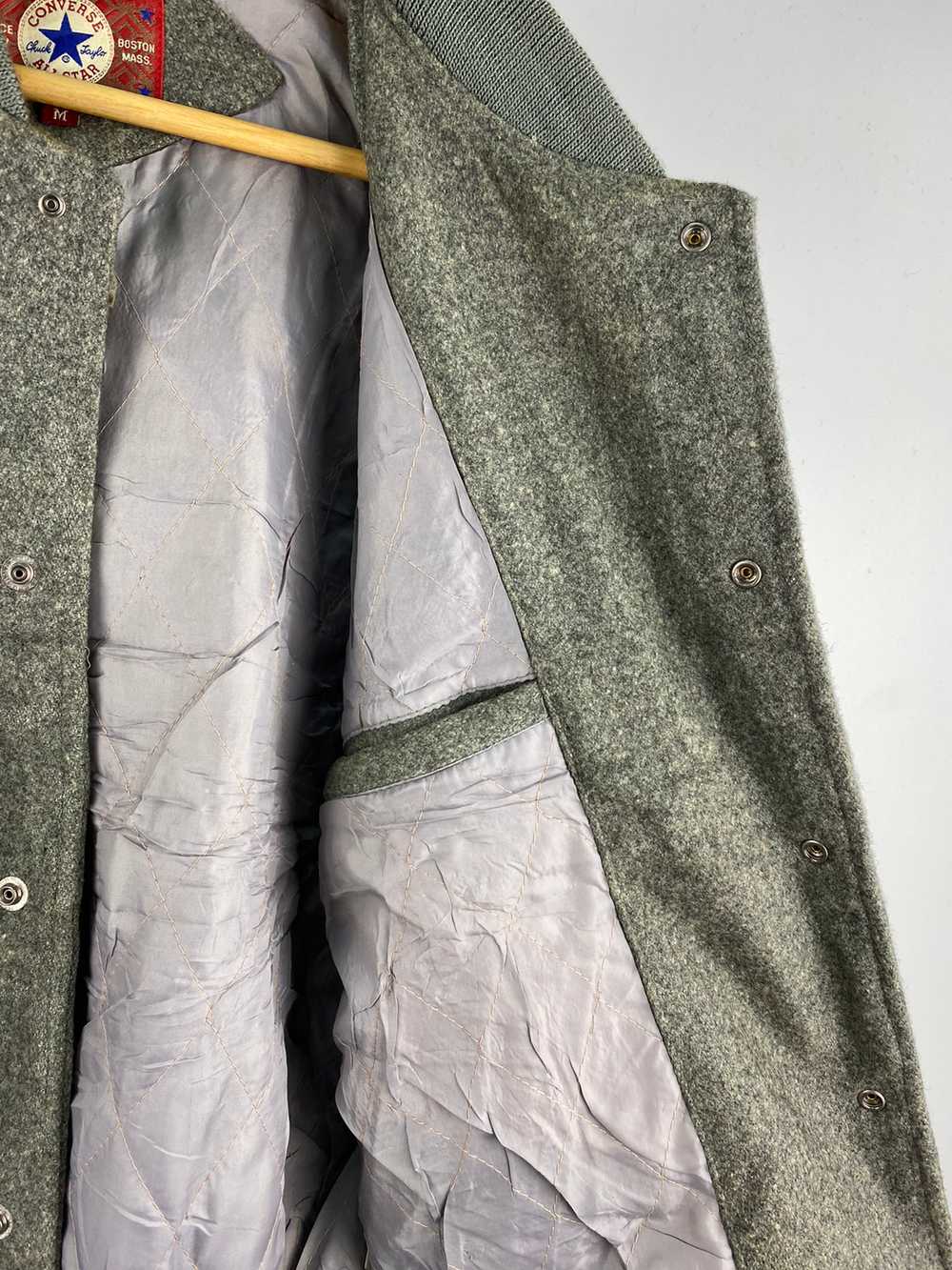 Vintage - Vintage 90s Converse Varsity Jacket Lea… - image 5