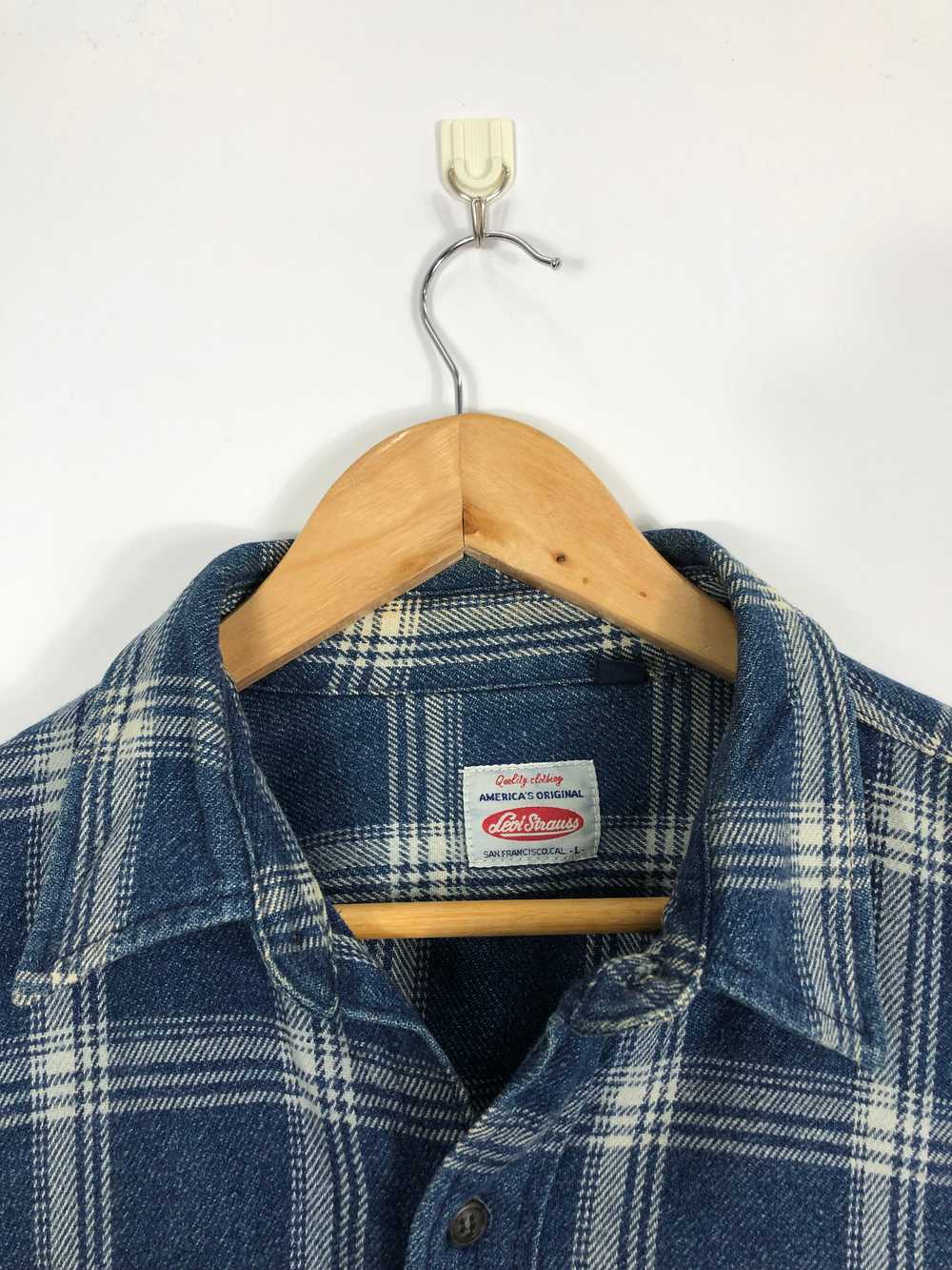 Vintage - Vintage 90s Levis Flannel Plaid Shirt - image 7