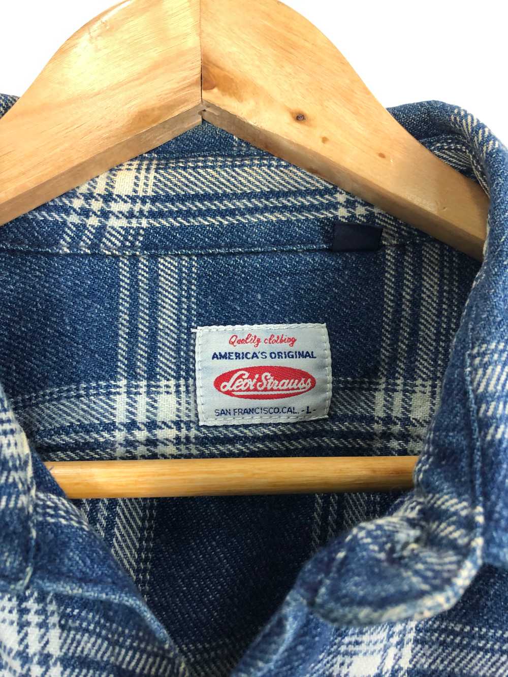 Vintage - Vintage 90s Levis Flannel Plaid Shirt - image 8