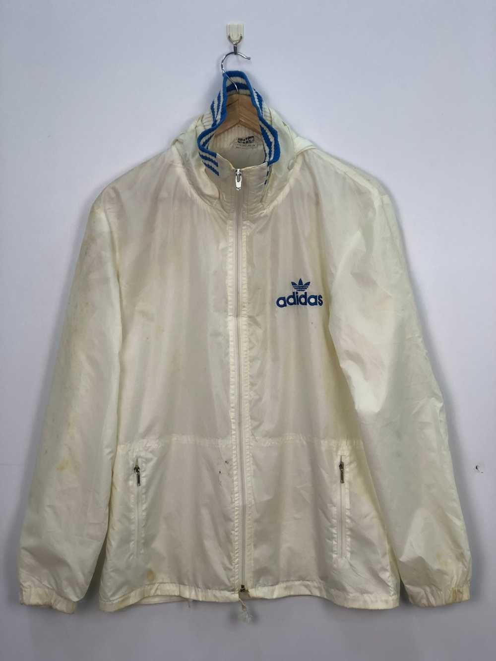 Vintage 90s Adidas Embroidered Logo Windbreaker J… - image 2