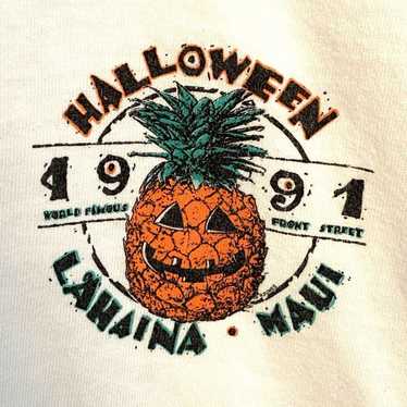 Vtg 1991 Halloween Maui Hawaii Shirt RARE Front St