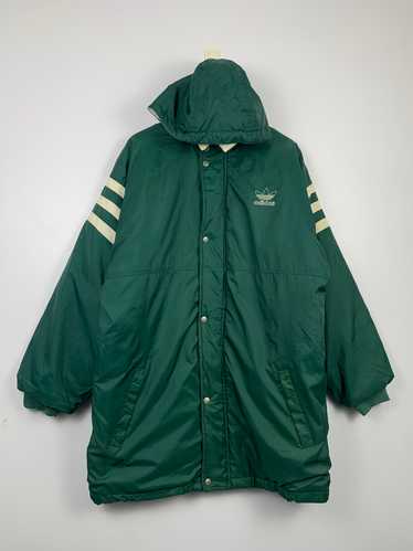 Vintage 90s Adidas Hoodie Button Up Coach Jacket