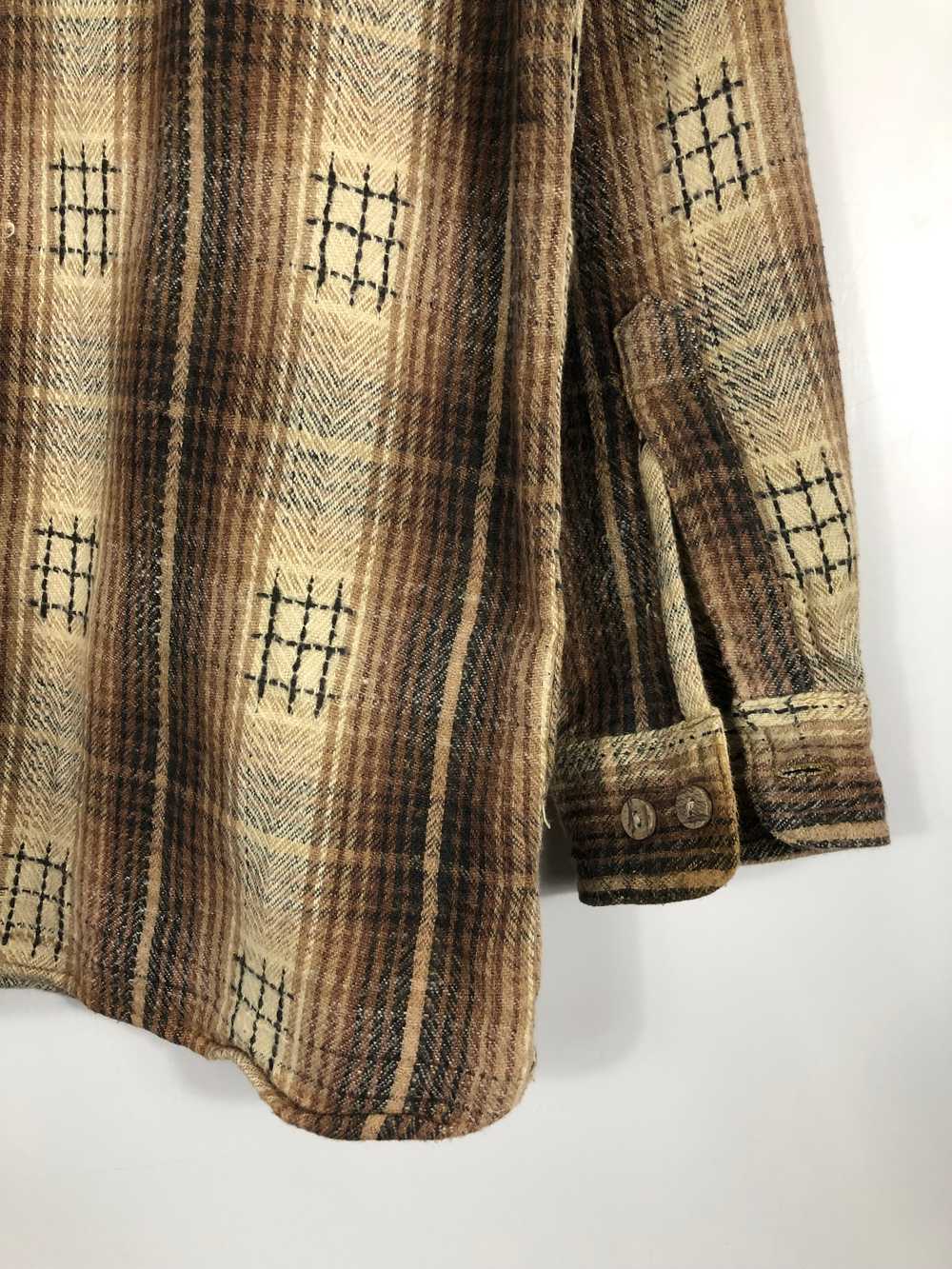 Vintage - Vintage 60s Shadow Plaid Flannel Wool B… - image 10