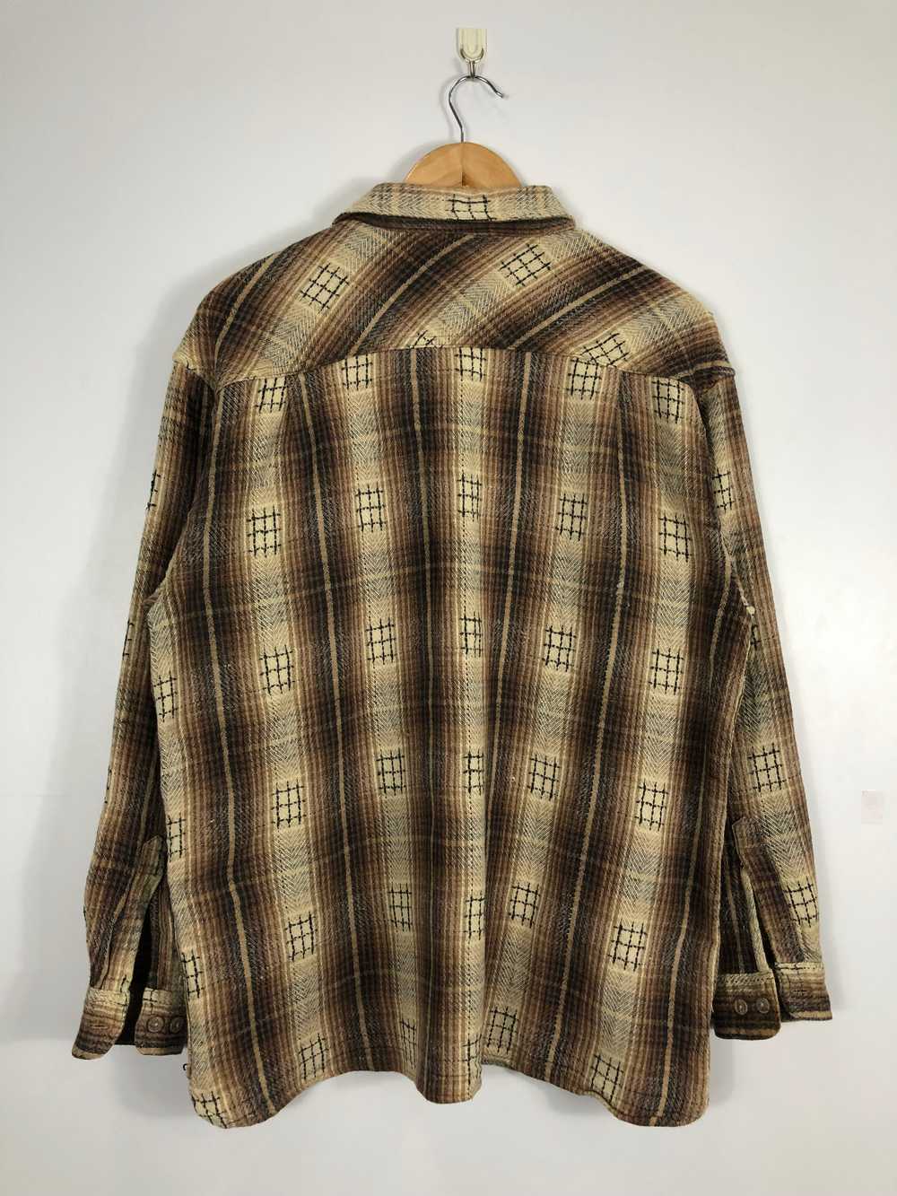 Vintage - Vintage 60s Shadow Plaid Flannel Wool B… - image 3