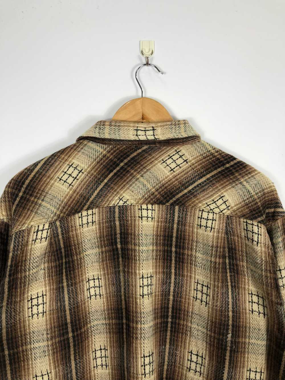 Vintage - Vintage 60s Shadow Plaid Flannel Wool B… - image 4