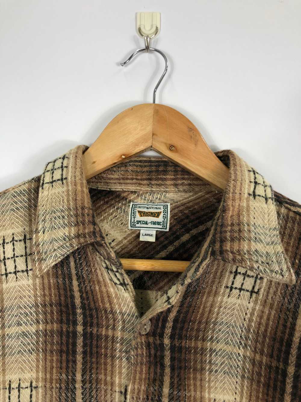 Vintage - Vintage 60s Shadow Plaid Flannel Wool B… - image 6