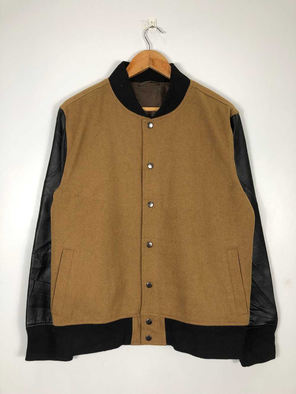Vintage - Vintage Varsity Jacket Synthetic Leathe… - image 1