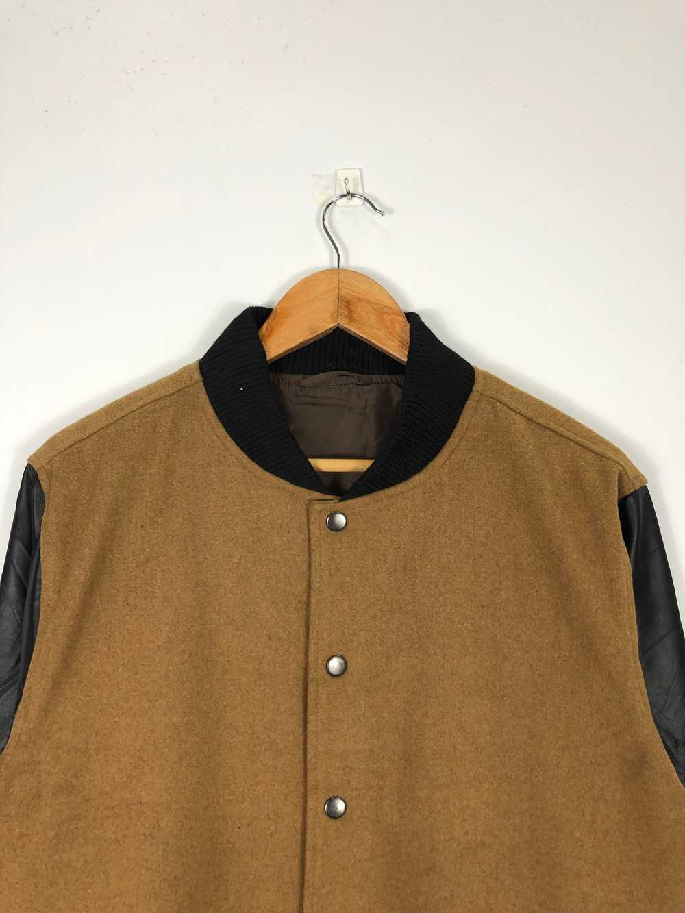 Vintage - Vintage Varsity Jacket Synthetic Leathe… - image 2