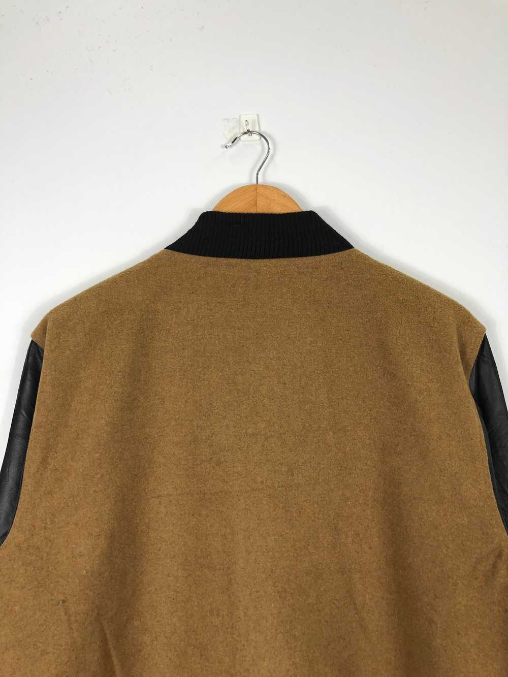 Vintage - Vintage Varsity Jacket Synthetic Leathe… - image 4