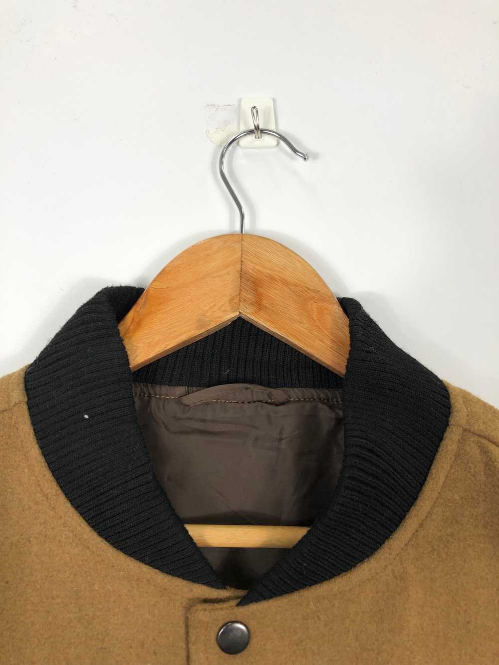 Vintage - Vintage Varsity Jacket Synthetic Leathe… - image 5