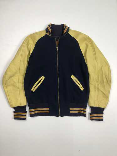 Vintage - Vintage 90s Skookum Varsity Jacket Leat… - image 1