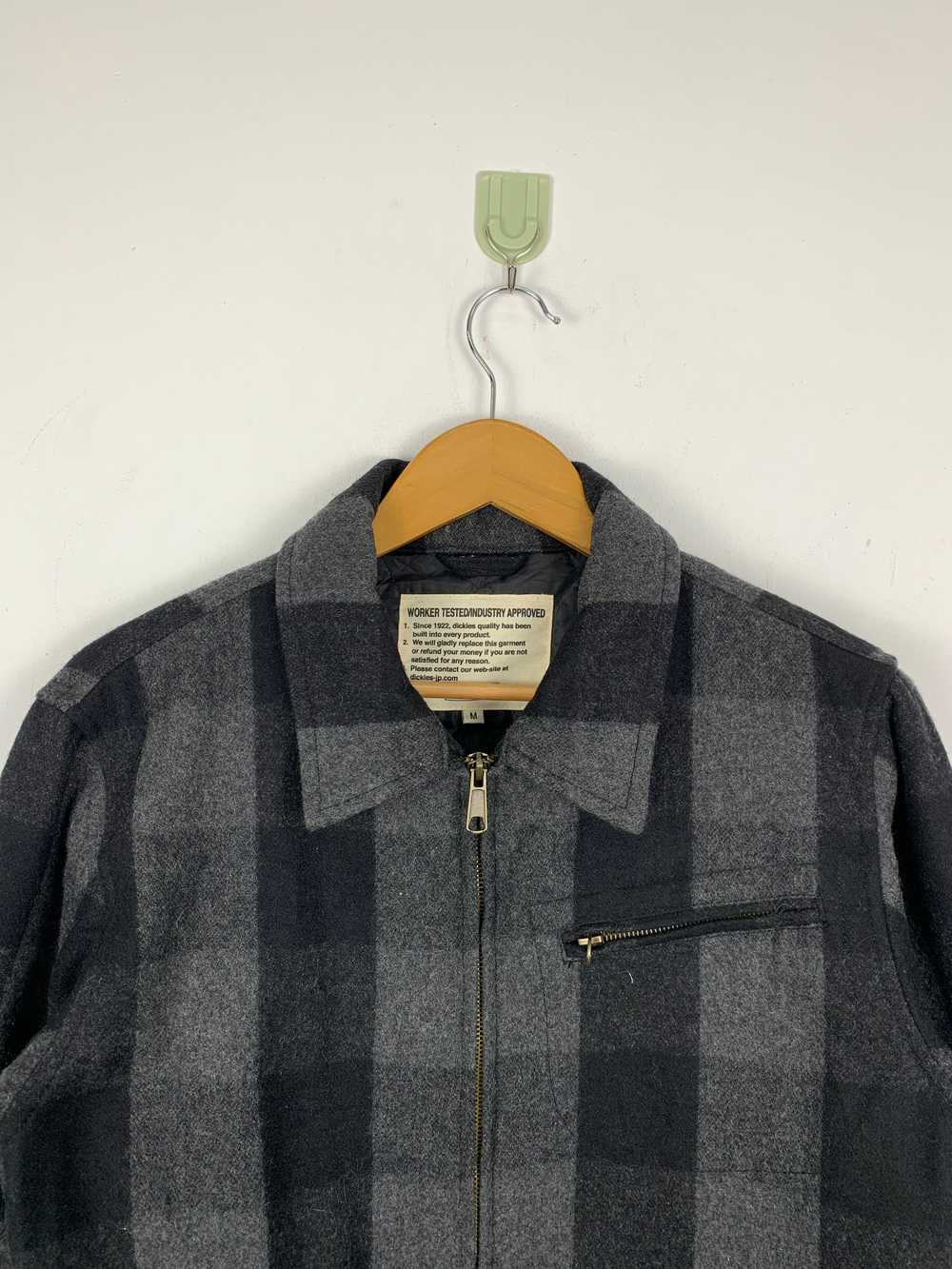 Vintage - Vintage Dickies Plaid Zipper Wool Jacket - image 3