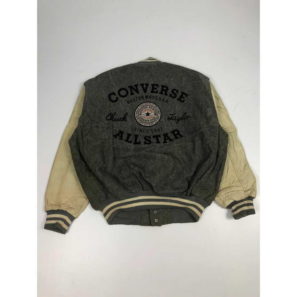 Vintage 90s Converse Biglogo Varsity Leather Jack… - image 2