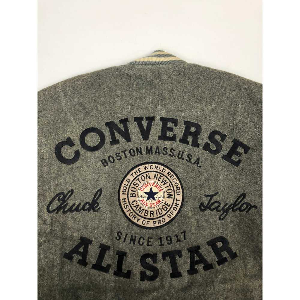 Vintage 90s Converse Biglogo Varsity Leather Jack… - image 3