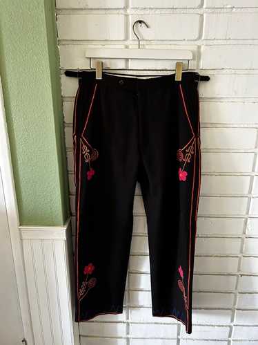 Bode Bode Rancher Embroidered Wool Trousers (sz 34