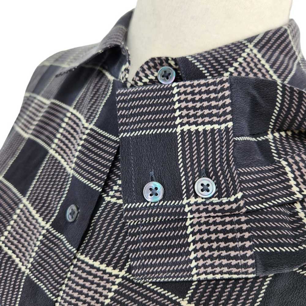 Rails Rhett Silk Oxford Plaid Button Down Shirt - image 9