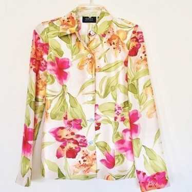 Dana Buchman Floral Silk Jacket