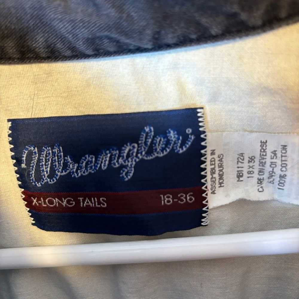 Wrangler X-Long Tails vintage button up shirt siz… - image 3