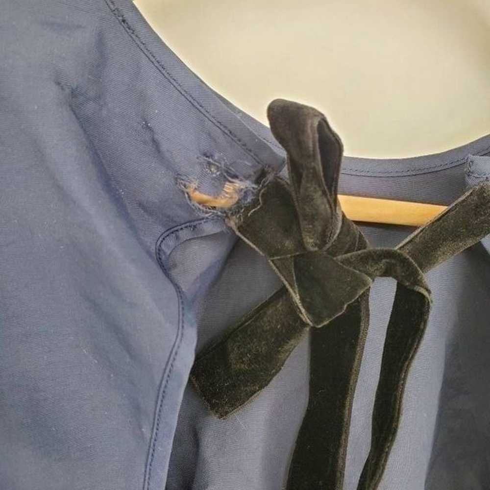Peter Som Women's Blue Open Back Tie Crop Top Siz… - image 8