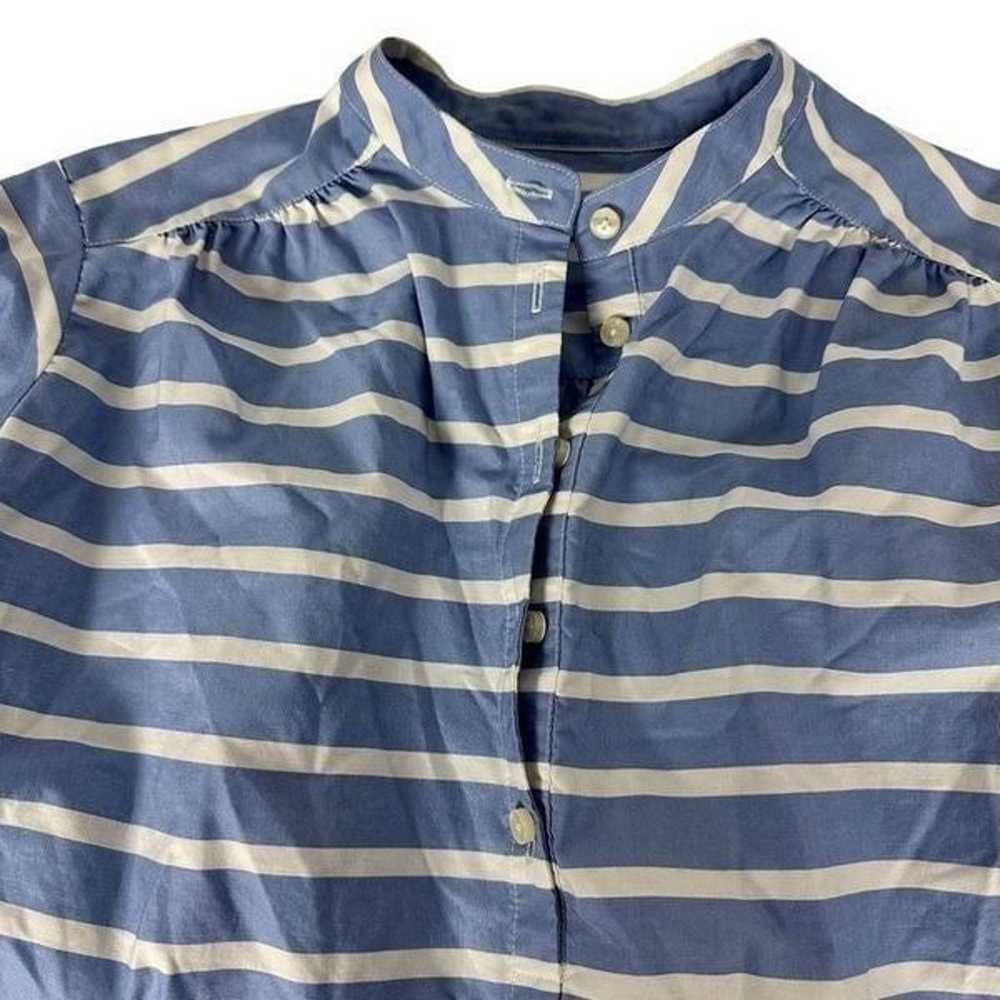Kule Stripe banded collar shirt size XS - image 7
