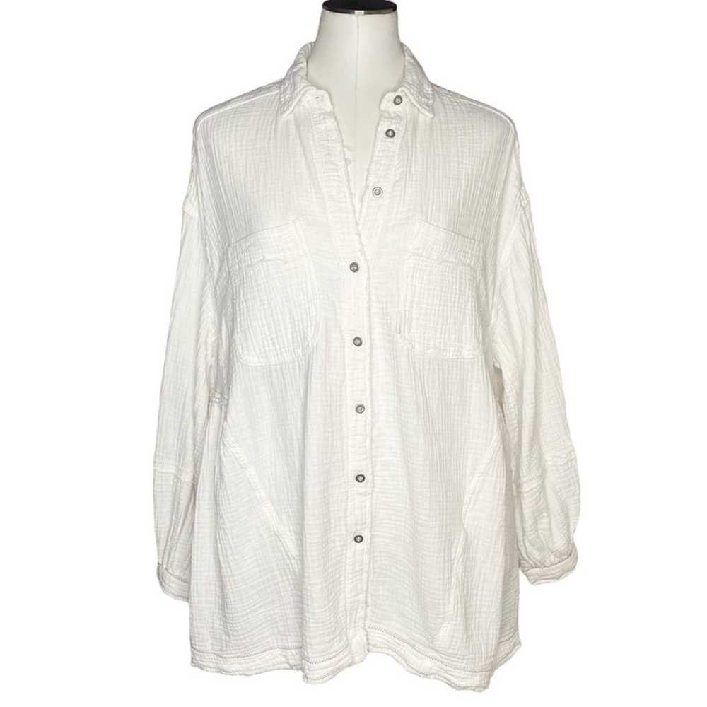 Free People Anaheim Double Cloth Top size XS Over… - image 2