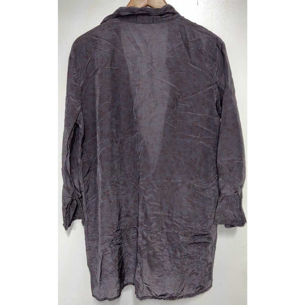 CP Shades Grey Purple Floral Print Linen Jacket M… - image 6
