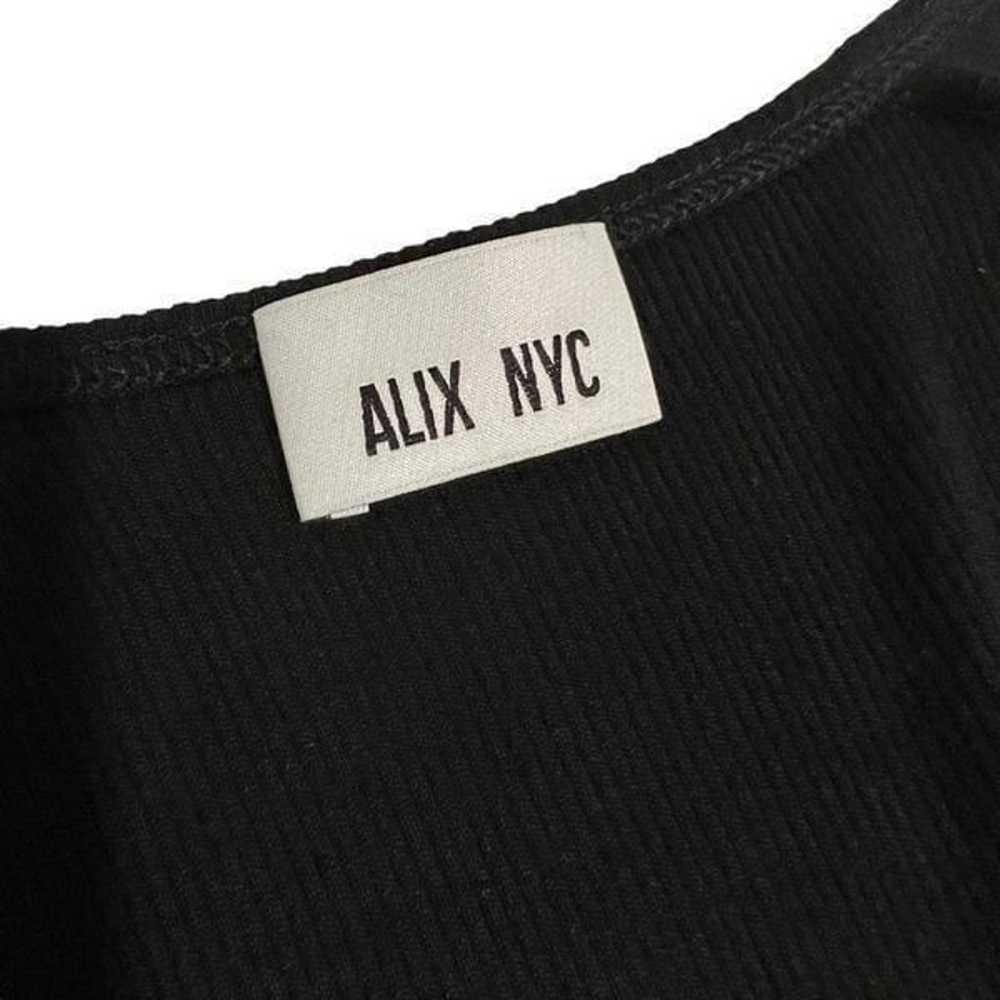 *Alix* Nyc NWOT XS Black Long-Sleeve Henley Ribbe… - image 3