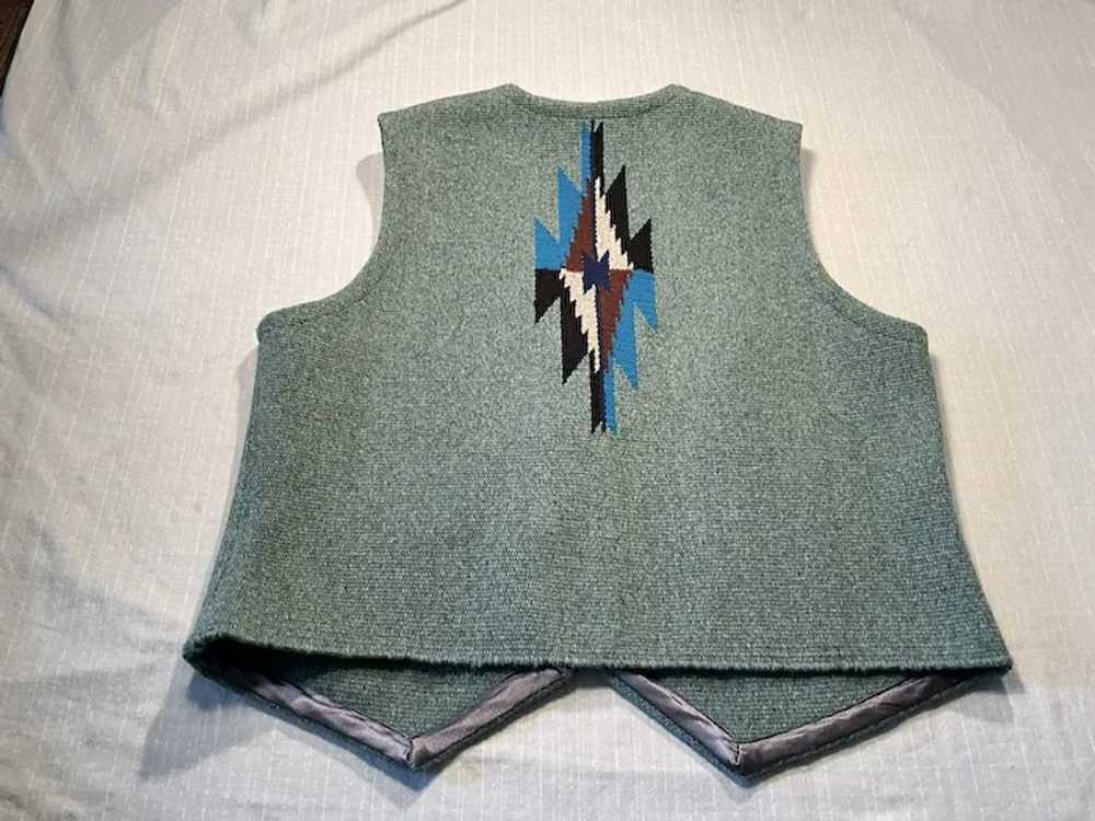 Chimayo Wool Vest by Gilbert Ortega Weaving Shop - image 5